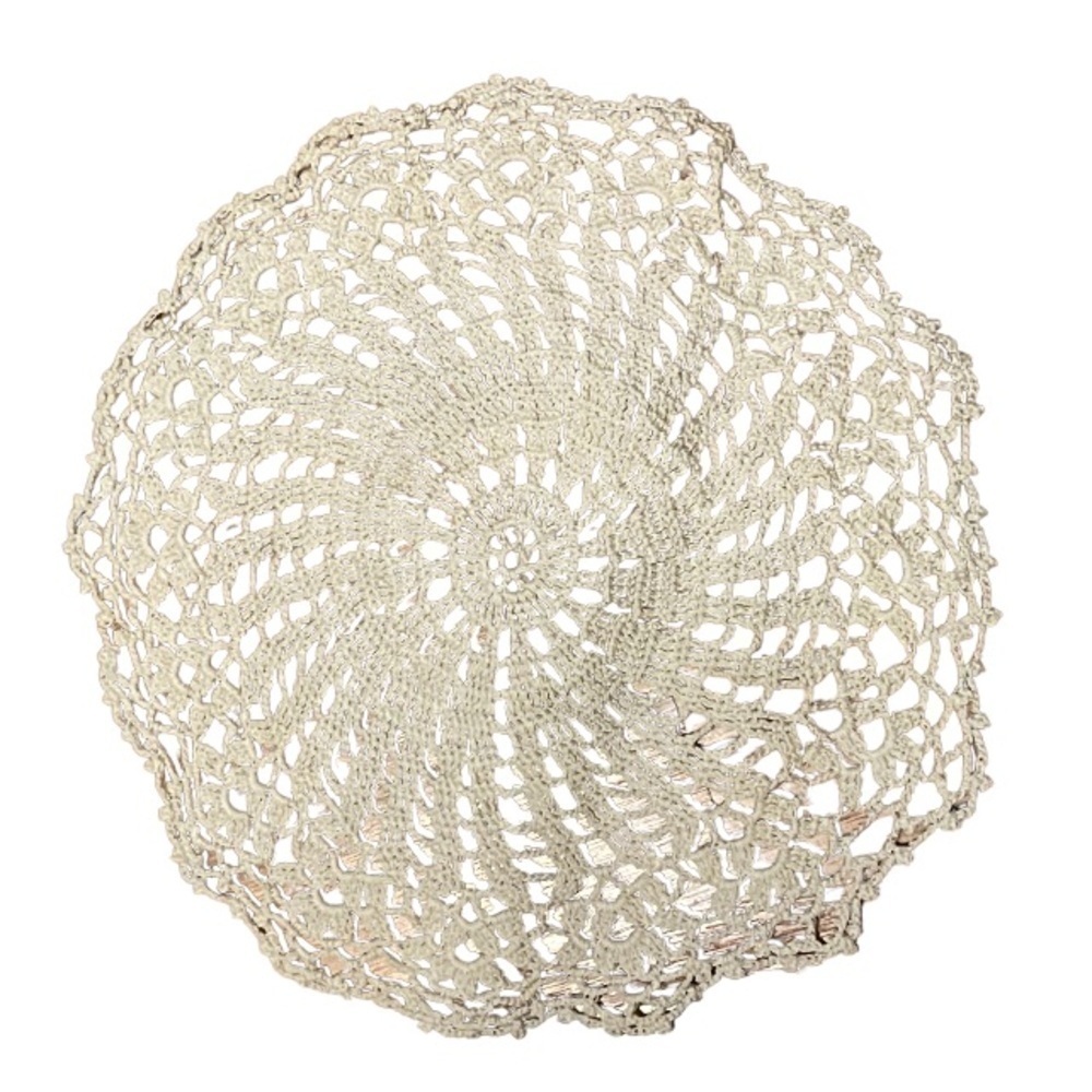 Handmade Crocheted Spiral Doiley